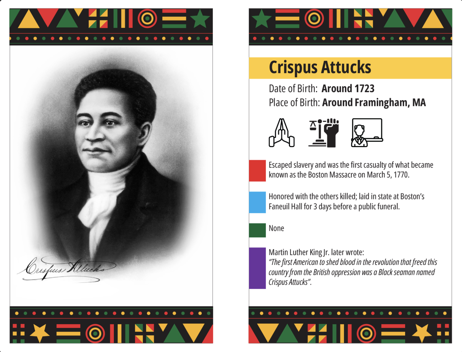 Learning Plunge Black History Card Design